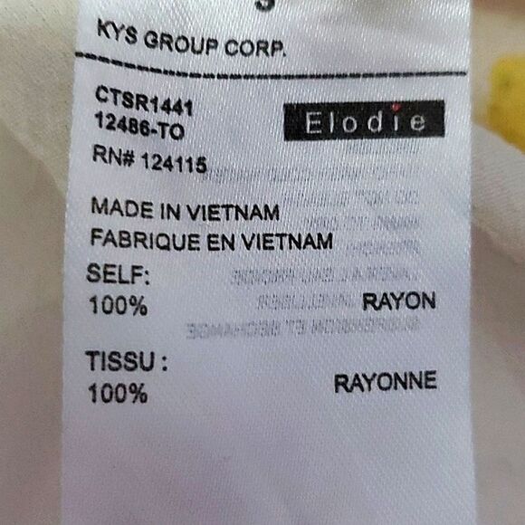 Elodie Boho Fruity Cream & Lemons Tied Waist Button Down Shirt - Picture 10 of 10